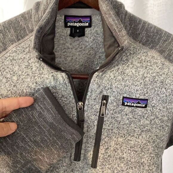 Patagonia Better Sweater Gray 1/4 Zip Pullover Men’s Small Fleece Lined Long Sle - Picture 5 of 8